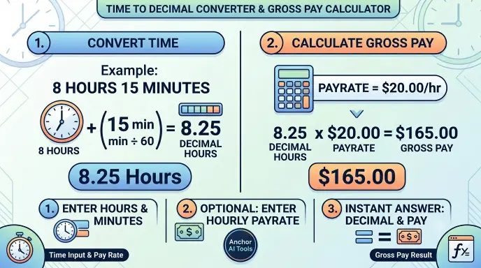 Hours to Decimal Calculator