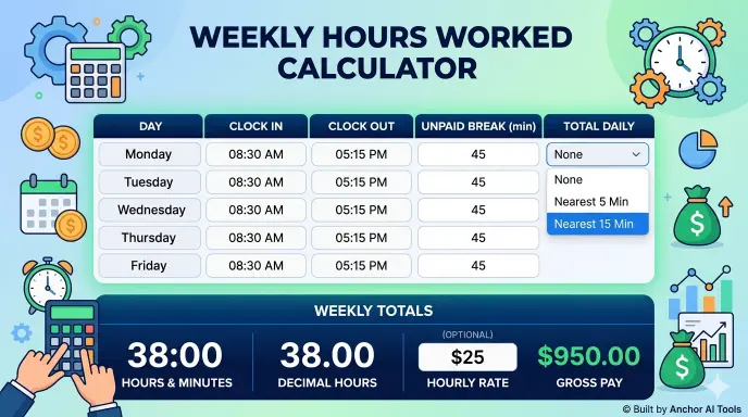 Hours Worked Calculator