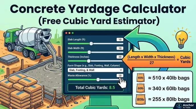 Concrete Yardage Calculator