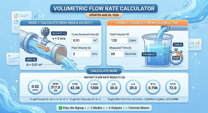 Volumetric Flow Rate Calculator